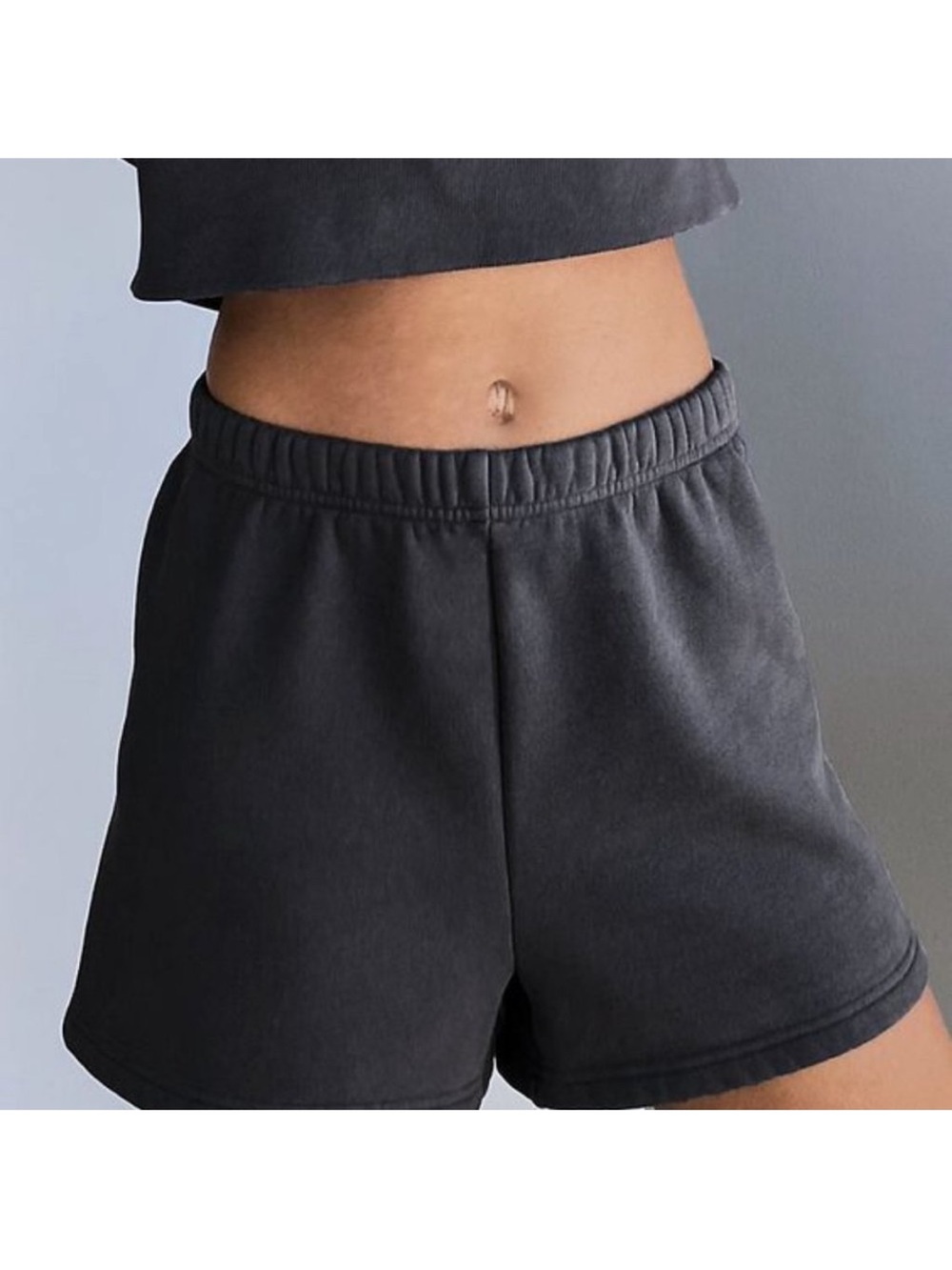 TNA Cozy Fleece Black Shorts